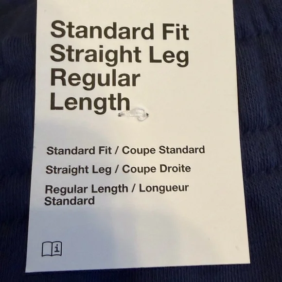 NIKE FLEECE SWEATPANTS NAVY BLUE Standard Fit Straight Leg Regular Length M MENS - Picture 4 of 4